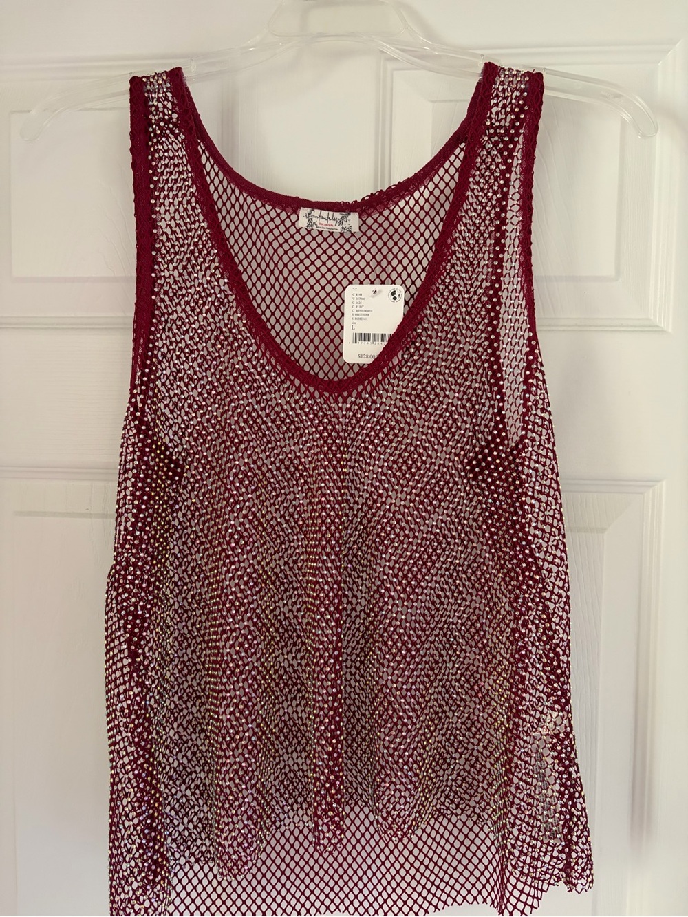 Burgundy Mesh Filter Finish Tank Free People